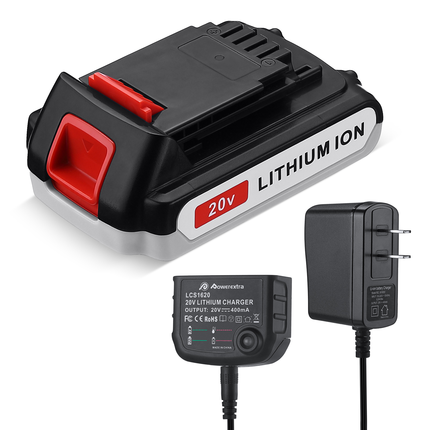  20 Volt LithiumIon Battery Charger LCS1620 for Black